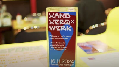 Willkommensschild zur Abschlussveranstaltung