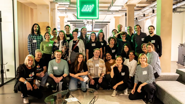 A group photo of almost all the teams supported in the Techlab