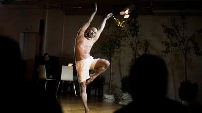 Tänzer während der Performance